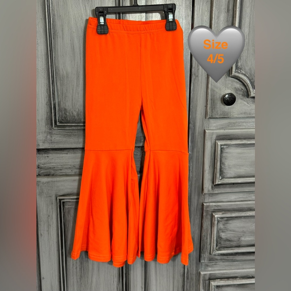 Vibrant Orange Kids Flared Bottoms